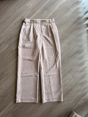 Abercrombie & Fitch Pale Blush Wide-Leg Trousers